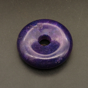 Natural Alabaster Pendants,Donut,Dyed,Dark Purple,10x40mm,Hole:8mm,about 27.4g/pc,1 pc/package,XFPC01404bhva-L001