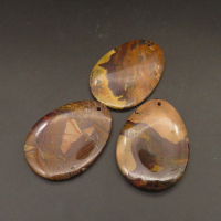 Natural Mookaite Pendants,Oval,Brown,7x36x50mm,Hole:2mm,about 15.2g/pc,1 pc/package,XFPC01412bhia-L001