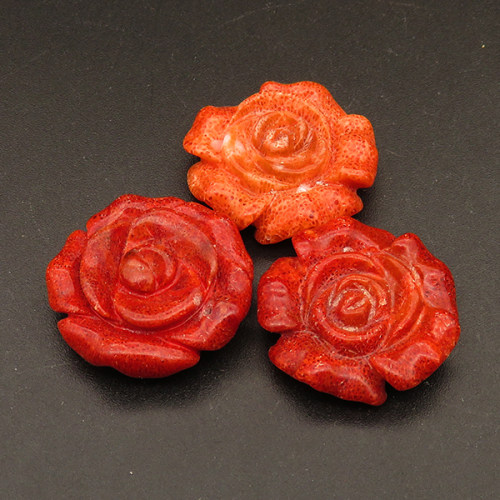 Natural Grass Coral Pendants,Flower,Red,7.5x25mm,Hole:1mm,about 4.5g/pc,1 pc/package,XFPC01428bhia-L001