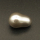 Shell Pearl Beads,Half Hole,Gourd,Dyed,Silver grey,12x18mm,Hole:1mm,about 4.0g/pc,1 pc/package,XBSP00863aaho-L001