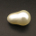 Shell Pearl Beads,Half Hole,Gourd,Dyed,White,12x18mm,Hole:1mm,about 4.0g/pc,1 pc/package,XBSP00864aaho-L001