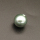 Shell Pearl Beads,Half Hole,Round,Dyed,Dark green,10mm,Hole:1mm,about 1.6g/pc,1 pc/package,XBSP00955aahh-L001