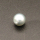 Shell Pearl Beads,Half Hole,Round,Dyed,Silver grey,8mm,Hole:1mm,about 0.3g/pc,1 pc/package,XBSP01000vabob-L001