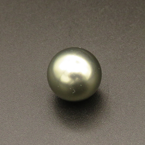 Shell Pearl Beads,Half Hole,Round,Dyed,Dark green,16mm,Hole:1mm,about 6.1g/pc,1 pc/package,XBSP01009aaho-L001