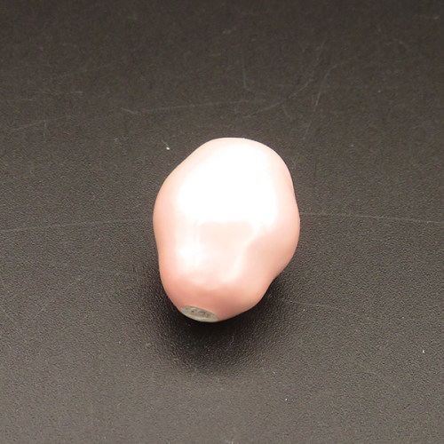 Shell Pearl Beads,Half Hole,Water Droplets,Dyed,Pink,14.5x19mm,Hole:1mm,about 5.2g/pc,1 pc/package,XBSP01018avho-L001