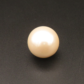 Shell Pearl Beads,Half Hole,Round,Dyed,Light pink,16mm,Hole:1mm,about 6.3g/pc,1 pc/package,XBSP01032aaho-L001
