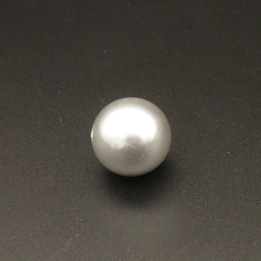 Shell Pearl Beads,Half Hole,Round,Dyed,Silver grey,16mm,Hole:1mm,about 6.2g/pc,1 pc/package,XBSP01035aaho-L001