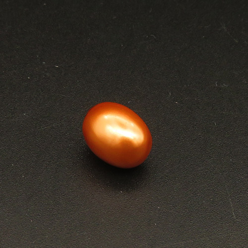 Shell Pearl Beads,Half Hole,Egg Shape,Dyed,Champagne,8x11mm,Hole:1mm,about 1.0g/pc,1 pc/package,XBSP01057aahm-L001