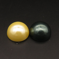 Shell Pearl Beads,Half Hole,Semicircle,Dyed,Random color mixed,11x18mm,Hole:1mm,about 5.2g/pc,1 pc/package,XBSP01063aaho-L001