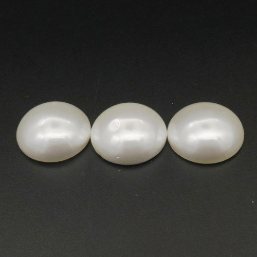Shell Pearl Beads,Half Hole,Semicircle,Dyed,White,8x20mm,Hole:1mm,about 5.0g/pc,1 pc/package,XBSP01074aaho-L001