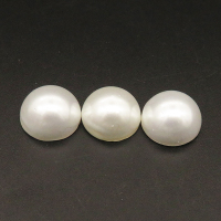 Shell Pearl Beads,Half Hole,Semicircle,Dyed,White,7x12mm,Hole:1mm,about 1.5g/pc,1 pc/package,XBSP01078aahl-L001