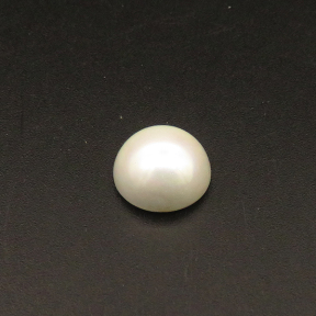 Shell Pearl Beads,Half Hole,Semicircle,Dyed,White,6x10mm,Hole:1mm,about 1.0g/pc,1 pc/package,XBSP01080aahl-L001