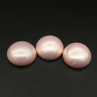 Shell Pearl Beads,Half Hole,Semicircle,Dyed,AB pink,8x17mm,Hole:1mm,about 3.2g/pc,1 pc/package,XBSP01082aaho-L001
