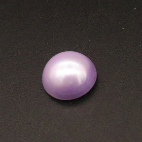 Shell Pearl Beads,Half Hole,Semicircle,Dyed,Light purple,6x10mm,Hole:1mm,about 1.0g/pc,1 pc/package,XBSP01086aahl-L001