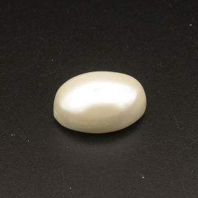 Shell Pearl Beads,Half Hole,Half Oval,Dyed,White,14x19x9mm,Hole:1mm,about 3.5g/pc,1 pc/package,XBSP01090aaho-L001