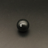 Shell Pearl Beads,Half Hole,Round,Frosted,Dyed,Black,16,Hole:1mm,about 6.0g/pc,1 pc/package,XBSP01094aaho-L001