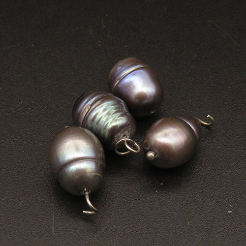 Natural Freshwater Pearl Beads,Thread Oval,Dark purple,8x11mm,Hole:0.8mm,about 1.0g/pc,1 pc/package,XBSP01100aahi-L001