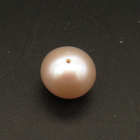 Natural Freshwater Pearl Beads,Half Hole,Round,Pink,9x10~8x8mm,Hole:0.8mm,about 1g/pc,1 pc/package,XBSP01102aahl-L001
