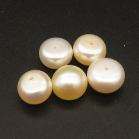 Natural Freshwater Pearl Beads,Half Hole,Bread Beads,Beige,4.5x7~5x7mm,Hole:0.8mm,about 0.5g/pc,1 pc/package,XBSP01106aaha-L001