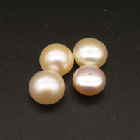 Natural Freshwater Pearl Beads,Half Hole,Bread Beads,Pink,6x8~5x8mm,Hole:0.8mm,about 0.7g/pc,1 pc/package,XBSP01112aaha-L001