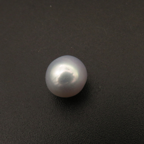 Natural Freshwater Pearl Beads,Half Hole,Round,Silver white,7x7.5~8x8mm,Hole:0.8mm,about 0.7g/pc,1 pc/package,XBSP01122aaha-L001