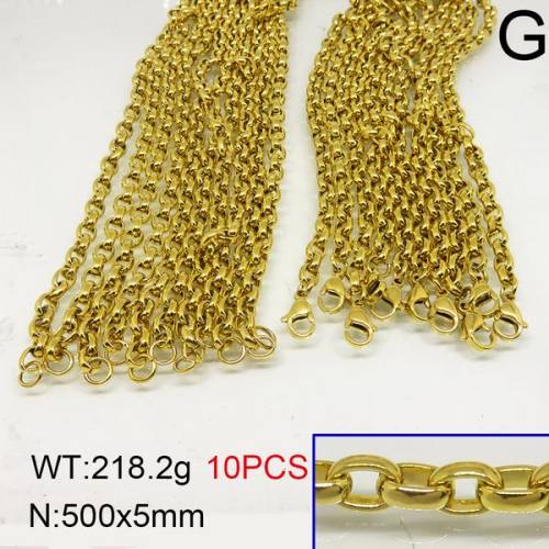 304 Stainless Steel Necklace Making,VenetianBox Chain,Vacuum Plating Gold,5x500mm,about 218.2g/package,10 pcs/package,6N20402hblb-389