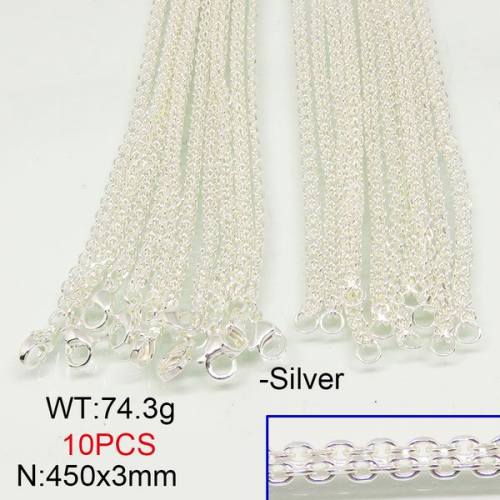 304 Stainless Steel Necklace Making,Flat Mesh Chains,Silver plated,3x450mm,about 74.3g/package,10 pcs/package,6N20855amla-389