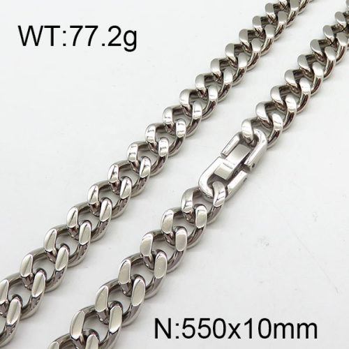 304 Stainless Steel Necklace,Curb Chains Twisted Chains,Unwelded,Faceted,True Color,10x550mm,about 77.2g/package,1 pc/package,6N2002022biib-240