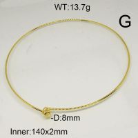 304 Stainless Steel Necklace,Collar & Omega Chain,Vacuum Plating Gold,Inner:140x2mm,about 13.7g/package,1 pc/package,6N20361bhva-352