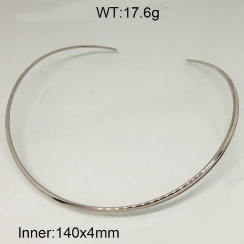 304 Stainless Steel Necklace,Collar & Omega Chain,True Color,Inner:140x4mm,about 17.6g/package,1 pc/package,6N20362ablb-352