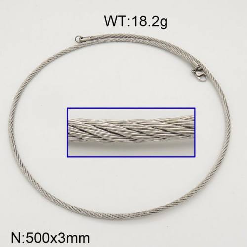 304 Stainless Steel Necklace,Collar & Omega Chain,True Color,3x500mm,about 18.2g/package,1 pc/package,6N20666ablb-388
