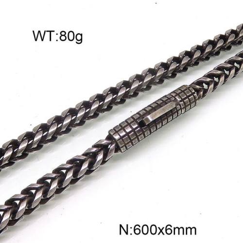 304 Stainless Steel Necklace,Foxtail Wheat Chain,True Color,6x600mm,about 80g/package,1 pc/package,6N20790vkla-397