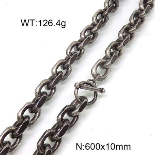 304 Stainless Steel Necklace,Curb Chain,Unwelded,Faceted,True Color,10x600mm,about 126.4g/package,1 pc/package,6N20803vila-397