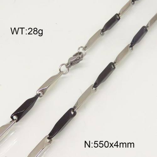 304 Stainless Steel Necklace,Bar Link Chains ,Vacuum Plating Back & True Color,4x550mm,about 28g/package,1 pc/package,6N20997bhva-641