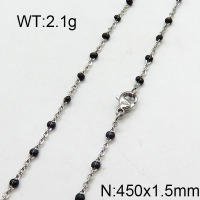 304 Stainless Steel Necklace,Enamel Link Chains,Cable Chains,Soldered,Flat Oval,True Color,1.5x450mm,about 2.1g/package,1 pc/package,6N3000839vail-368
