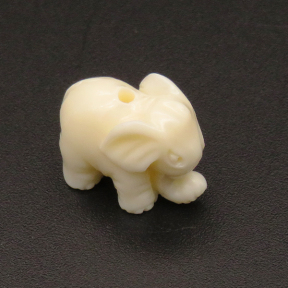 Resin Beads,Elephant,Cream color,7x8x10mm,Hole:1mm,about 0.4g/pc,1pc/package,XBR00013hmbb-L001