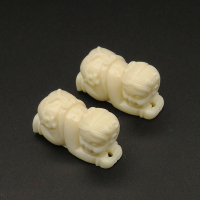 Resin Pendants,Girl,Cream color,14x15x28mm,Hole:1.5mm,about 5.4g/pc,1pc/package,XBR00017iobb-L001