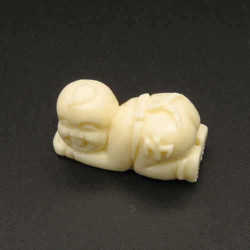 Resin Pendants,Boy,Cream color,12x15x28mm,Hole:1.5mm,about 5.2g/pc,1pc/package,XBR00019iobb-L001
