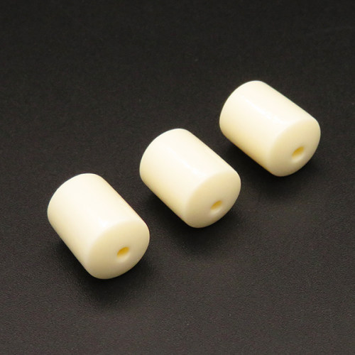 Resin Beads,Cylinder,Cream color,11x14mm,Hole:2mm,about 2.0g/pc,1pc/package,XBR00049bobb-L001