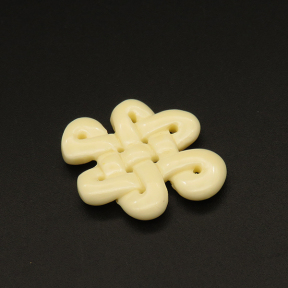Resin Pendants,Chinese knot,Cream color,4x25x33mm,Hole:1.5mm,about 2.9g/pc,1pc/package,XBR00057jjbb-L001