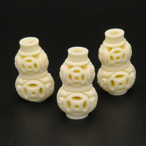 Resin Beads,Gourd,Cream color,14x18x29mm,Hole:4mm,about 4.5g/pc,1pc/package,XBR00087jibb-L001