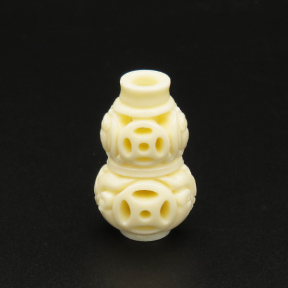 Resin Beads,Gourd,Cream color,14x18x29mm,Hole:4mm,about 4.5g/pc,1pc/package,XBR00087jibb-L001