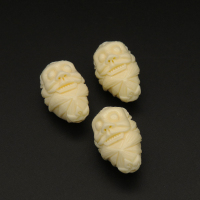 Resin Cabochons,Old man portrait,Cream color,17x17x29mm,Hole:2mm,about 6.5g/pc,1pc/package,XBR00095jbbb-L001