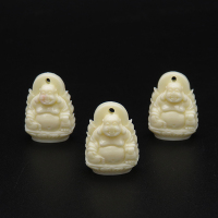Resin Pendants,Single side,Buddha image,Cream color,6x14x19mm,Hole:1.5mm,about 1.6g/pc,1pc/package,XBR00099ijbb-L001
