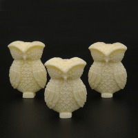Resin Beads,Owl,Cream color,10x20x30mm,Hole:2mm,about 4.2g/pc,1pc/package,XBR00105jlbb-L001