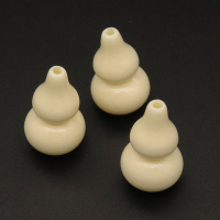 Resin Beads,Gourd,Cream color,12x20mm,Hole:2mm,about 1.5g/pc,1pc/package,XBR00108hjbb-L001