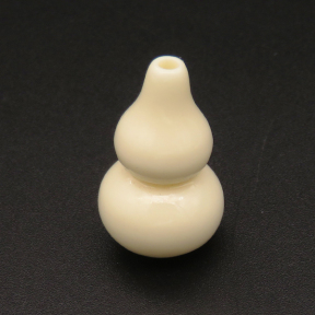 Resin Beads,Gourd,Cream color,12x20mm,Hole:2mm,about 1.5g/pc,1pc/package,XBR00108hjbb-L001
