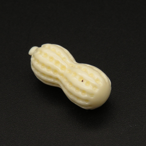 Resin Cabochons,Peanut,Cream color,9x23mm,Hole:1.5mm,about 1.7g/pc,1pc/package,XBR00111hobb-L001