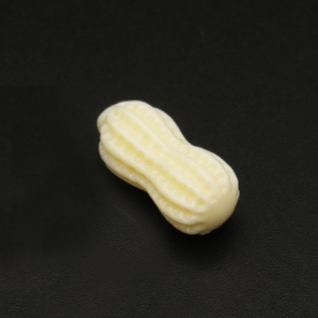 Resin Cabochons,Peanut,Cream color,9x23mm,Hole:1.5mm,about 1.7g/pc,1pc/package,XBR00111hobb-L001