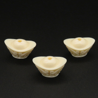 Resin Beads,Ingots,Cream color,14x14x24mm,Hole:3mm,about 3.0g/pc,1pc/package,XBR00115bobb-L001